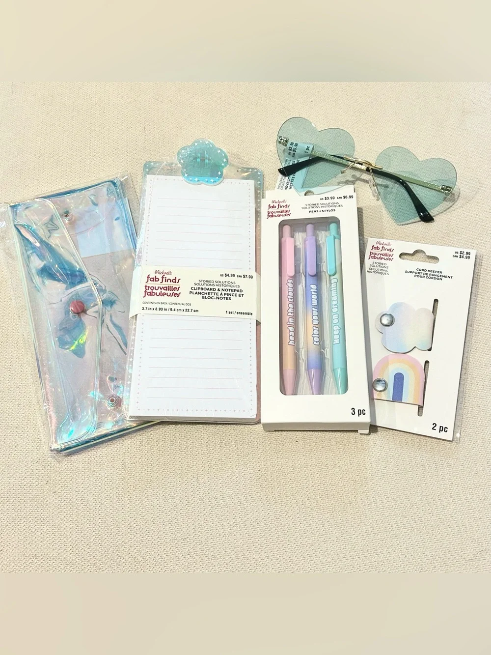 Girl’s Pastel Stationary Birthday Gift Set Back to School Supplies NWT Michael’s